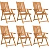 Sodo Kėdė 6 pcs Ruda 57 x 72 x 109 cm Kietos akacijos mediena