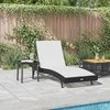Saulės gultas 2 pcs Juoda ir Balta poliratanas