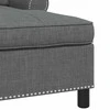 Gultas su pagalve Tamsiai pilka 91 x 157 x 91 cm audinys