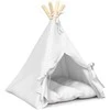 Gyvūnų teepee su pagalve Balta 40 x 40 x 50 cm Poliesteris