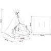 Gyvūnų teepee su pagalve Balta 40 x 40 x 50 cm Poliesteris