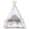 Gyvūnų teepee su pagalve Balta 50 x 50 x 60 cm Poliesteris