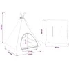 Gyvūnų teepee su pagalve Balta ir pilka 50 x 50 x 60 cm