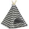 Gyvūnų teepee su pagalve Balta ir pilka 40 x 40 x 50 cm
