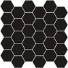 Heksagoninė plytelė 10 pcs Juoda 30 x 30 cm Poliuretanas ir PET