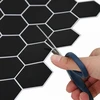 Heksagoninė plytelė 20 pcs Juoda 30 x 30 cm Poliuretanas ir PET