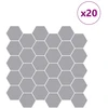Heksagoninė plytelė 20 pcs Pilka 30 x 30 cm Poliuretanas ir PET