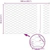 Hexagonal Fence with Post 10 x 0,8 m PVC dengtas plienas Žalia