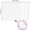 Hexagonal Fence with Post 25 x 0,8 m PVC dengtas plienas Žalia