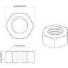 Hex gilių riešutai 3913 pcs Sidabro Metalas