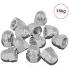 Hex gilių riešutai 3913 pcs Sidabro Metalas