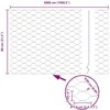 Hexagonal Fence with Post 50 x 0,8 m PVC dengtas plienas Pilka
