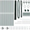 Hexagonal Fence with Post 25 x 1,6 m PVC dengtas plienas Žalia