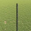 Hexagonal Fence with Post 10 x 0,8 m PVC dengtas plienas Pilka