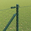 Hexagonal Fence with Post 10 x 1,2 m PVC dengtas plienas Žalia