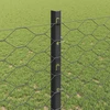 Hexagonal Fence with Post 10 x 1,2 m PVC dengtas plienas Pilka