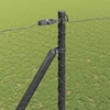 Hexagonal Fence with Post 10 x 1,5 m PVC dengtas plienas Pilka