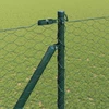 Hexagonal Fence with Post 10 x 1,6 m PVC dengtas plienas Žalia