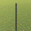 Hexagonal Fence with Post 100 x 1,4 m PVC dengtas plienas Pilka