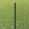 Hexagonal Fence with Post 25 x 1,4 m PVC dengtas plienas Žalia