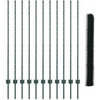 Hexagonal Fence with Post 25 x 1,4 m PVC dengtas plienas Žalia