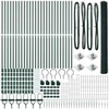 Hexagonal Fence with Post 50 x 1,5 m PVC dengtas plienas Žalia