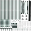 Hexagonal Fence with Post 50 x 1,5 m PVC dengtas plienas Žalia