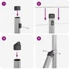 Heksagonalinė tvoros tvirtinimo sistema 25 x 0,4 m Sidabrinė