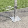 Šešiakampė tvora su betono pagrindu 50 x 1,5 m Sidabrinė