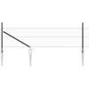Hexagonal Fence with Post 10 x 0,4 m PVC dengtas plienas Pilka
