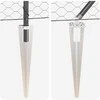 Hexagonal Fence with Post 10 x 0,4 m PVC dengtas plienas Pilka
