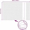 Heksagoninė tvora 0,4 x 50 m PVC Pilka