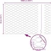 Hexagonal Fence with Post 100 x 0,5 m PVC dengtas plienas Pilka