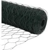 Hexagonal Fence with Post 100 x 1,5 m PVC dengtas plienas Žalia
