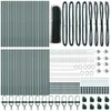 Hexagonal Fence with Post 100 x 1 m PVC dengtas plienas Žalia