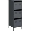 Highboard Antracitas 39x35x103,5 cm Plienas