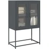 Highboard Antracitas 68x39x107 cm Plienas
