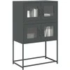Highboard Antracitas 68x39x107 cm Plienas
