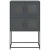Highboard Antracitas 68x39x107 cm Plienas