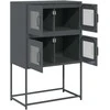 Highboard Antracitas 68x39x107 cm Plienas