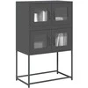 Highboard Antracitas 68x39x107 cm Plienas