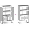 Highboard Baltas 68x39x123 cm Plienas