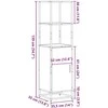 Highboard Gray Sonoma inžinerinis medis ir metalas