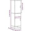 Highboard Gray Sonoma inžinerinis medis ir metalas
