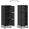 Highboard Juodas 35,5x35x106,5 cm Mediena ir metalas