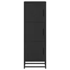 Highboard Juodas 35,5x35x106,5 cm Mediena ir metalas