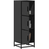 Highboard Juodas 35,5x35x106,5 cm Mediena ir metalas