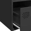 Highboard Juodas 35x39x103,5 cm Plienas