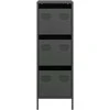 Highboard Juodas 39x35x103,5 cm Plienas