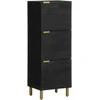 Highboard Juodas 40x33x110 cm Engineered Wood
